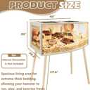 Prolee Hamster Cage with Curved Design,Chew Proof Wooden Hamsters Enclosure with Leg Stand and Openable Top or Gerbils,Hamster Habitat (40"x20"x20")