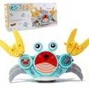 Crawling Crab Gear Set Toy - Tummy Time Musical Crab Toys Stacking & Building Blocks Educational STEM Game for Toddlers & Kids 3-5, 1 2 3 Yr Old Birthday Gift Christmas Stuff for 0-36 Month Boys Girls