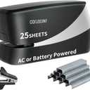 Coruscant Electric Stapler, Heavy Duty Desktop Stapler, Includes 2000 Staples and 1 Staple Remover, No-Jam Automatic AC or Battery Powered, 25 Sheet, Professional for Office Home School Use (Gray)