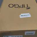 TIPGO Bathroom Trash Can with Lid, 4 Gallon / 15 Liter Small Garbage Can, Press Top Bin, Plastic Wastebasket with Pop-Up Lid for Bedroom, Living Room, Office (White)