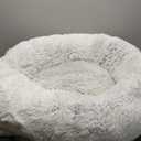 Best Friends by Sheri Shag Lounge Bed Calming Faux Fur Dog Bed, Frost, Large, 36" x 27"