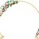 Wokceer Wedding Arch 7.2FT Round Backdrop Stand Gold Metal Circle Backdrop Stand Circle Balloon Arch Stand Frame for Birthday Party Bridal Shower Anniversary Ceremony Candy Tables Celebration