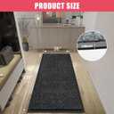 Kuyal Front Door Mat, 3'x10' Indoor Outdoor Entrance Mat, Commercial Floor Mats Inside Outside Entrance, Heavy Duty Durable Welcome, Rubber Backing Non Slip Outdoor Mats for Entryway,Black, 36" x 120"