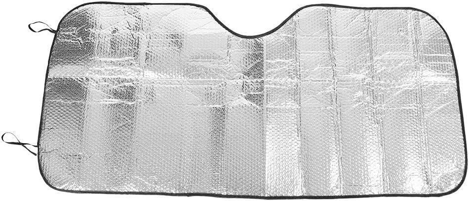 Car Sunshade, Universal Reflective Silver Aluminum Foil Auto Windscreen Sun Shade Heat Reflective Visor Front Window Visor Dashboard Cover 51 X 30