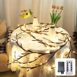 Willow Vine Lights for Wall Decor, Fairy Lights with Vines, Artificial Plant Lighting Tree Branch, 8 Flashing Modes for Wall/House/Bedroom Decoration (144LED)