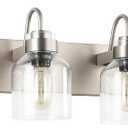 PRESDE Bathroom Light Fixtures Over Mirror Brushed Nickel 4 Light Bathroom Vanity Fixtures with Bubble Glass Globes