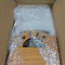 Dog Treat Container Dog Food Container for Dog Food Storage, Farmhouse Cat Food Container Pet Food Storage Organizer, Wood Dog Treat Holder with 2 Plastic Cat Dog Treat Jars, Brown Cat Treat Container