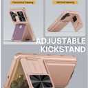 SSLOTSCASE for Samsung Galaxy S26+ Plus Case with Wallet & Sliding Lens Cover & Kickstand & Credit Card Holder & Camera Stand, Military-Grade Protection Phone Case Cover for S26+ Plus 2026, Rose Gold