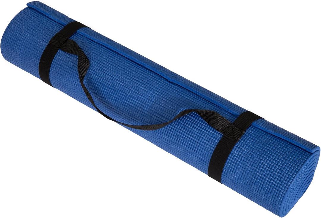 Yoga Mat (Blue) 0.25'' Thick,  Product Dimensions 71"L x 24"W x 0.25"TH