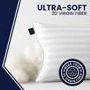 Bed Pillows for Sleeping, Set of 2 Cooling, Hotel Quality with Soft Down Alternative Fill for Back, Stomach & Side Sleepers (Queen)