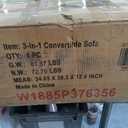 73.2-Inch Queen Size Convertible Sleeper Sofa Bed, 3-in-1 Pull-Out Futon Loveseat, Velvet Futon Couch with 2 Soft Pillows for Living Room, Office, Apartment, RV, Hide-A-Bed Fold Out Sofa&Couches (Grey)