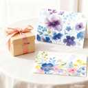 100 Pack Blank Cards and Envelopes, 3.5 x 5 Inch Watercolor Flowers Blank Greeting Cards, Note Cards Blank Inside, Invitation Cards, Blank Cards for All Occasions Bulk