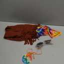 4 Pcs Hippie Dog Costume Pet Dog Hippie Costume Set Includes Sunglasses Scarf Cloak Necklace(Tie Dye,Small)