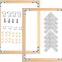 2 Set 16"X 20" DIY Wood Canvas Stretcher Bars,Removable Canvas Frames Kit,Lightweight Sturdy Stretcher Frames for Oil Painting,Diamond Painting,Canvas Painting and Needlepoint Embroidery (16in*20in)