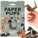3 x DIY Paper Pups Origami - 50 Sheets Origami Paper Dogs Desk Pets for Dog Lovers, Animal Papers Sculpture for Adults