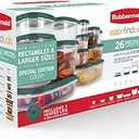 Rubbermaid Easy Find Lids Food Storage Containers, Blue Spruce, 26 Piece Set