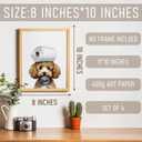 BRRNYOI Poodle Dog Bathroom Wall Art Posters Set of 4, Poodle Lover Gifts, Funny Dog Toilet Canvas Prints Wall Decor for Bathroom Washroom Restroom, 8x10 Unframed