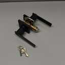 Amazon Basics Contemporary Stamford Door Lever - Privacy- Matte Black, 1-Pack