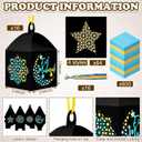 Maitys 16 Sets Eid Mubarak Lantern Craft Kit, Ramadan DIY Islamic Paper Lanterns with Transparent Tissue Paper Strings, Star and Moon Patterns Decor for Mosque Home Eid Party Decoration