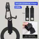 24 Packs Garage Storage Hooks, Heavy Duty Garage Hooks with Nylon Straps, Wall Mount Tool Organizer Hooks for Ladders, Bikes, Tools, Hoses, Suitable for Concrete, Brick, Wooden, Plaster Walls