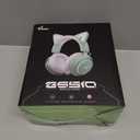 EASARS Cat Ear Headphones, Gaming Headset (Wireless, Green)