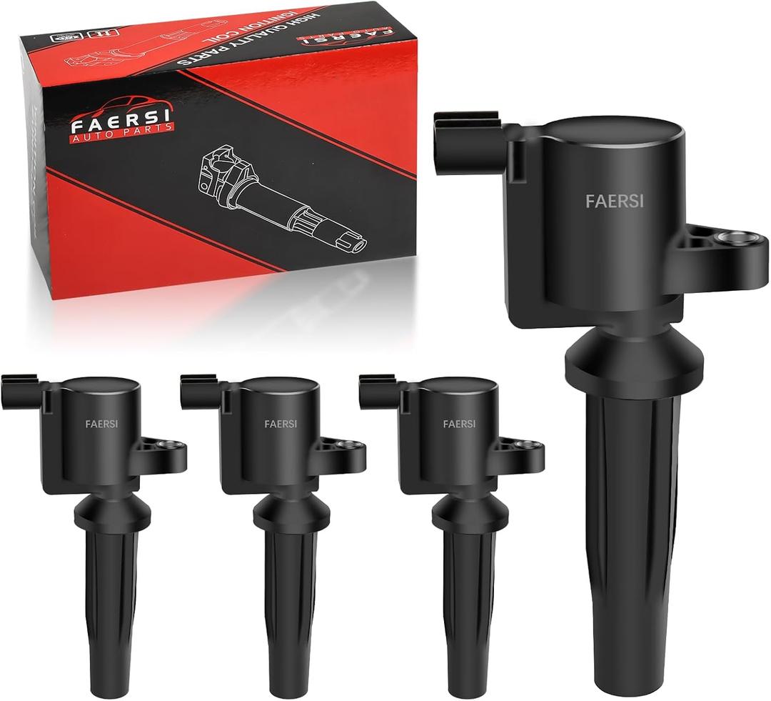 FAERSI Ignition Coil Pack of 4 Replacement for 2013-2018 Ford C-Max Escape Fusion Lincoln MKZ Hybrid Maz-da Tribute Mercury Mariner Milan L4 2.5L, DG522 UF-621