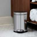 simplehuman 4.5 Liter Bathroom Trash Can, White Steel