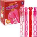 40PCS Valentines Day Bubble Wands, Mini Bubble Wands for Valentines Day Party Favors, Valentines Gift Toys for Girls Boys Kids Toddler Adults, Party Bag Stuffers Goodie Bag Filler, Classroom Prizes