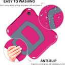 8 Tablet Case for Kids(2022/2020 Release,12th/10th Generation),Incompatible with iPad Samsung,Light Weight Shock Proof Friendly,Foldable Stand at Any Angle,Portable Handle Kid-Proof Case (Pink)
