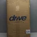 Drive Medical 13067 Non Tilt Top Overbed Table with Wheels and Secure Height Adjustment,Tray Table for Hospital or Home Use, Bedside Rolling Overbed Table, Silver Vein