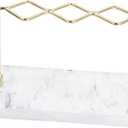 Toothbrush Holder Stand Multifunctional Marble Pattern Organizer for Bathroom Countertop and Storage for Toothbrushes and Cosmetics