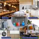 Kitchen Sink Soap Dispenser with 40" Extension Tube Built-in Sponge Holder, Leak-Proof ABS Pump, No Messy Refills, Under-Sink Bottle Connection Kit for Dish Soap, Hand Soap & Lotion (Brushed Nickel)