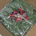 Christmas Wreath for Front Door 24 Inch Real Touch Norfolk Pine Wreath Cedar Greenery Wreath Christmas Reef Large Artificial Winter Green Wreaths for Walls Windows Indoor Outdoor Home Decor