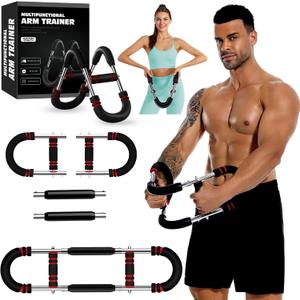 Twister Arm Trainer Arm Shoulder Chest Workout Equipment 20-100LB Adjustable Strength Trainer Chest Trainer for Men and Women Portable Detachable Home Fitness Equipment (Red 20-60LBS)