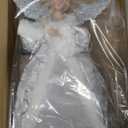 HMASYO Christmas Tree Topper Angel with Timer Lights, 12" Angel Tree Toppers with Silver Wings, Star Light, Remote Control and USB Power Xmas Treetop Decoration for Indoor Office Holiday Party