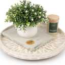 CLAYNIX Mother of Pearl Turntable Organizer - Table & Countertop, Cabinet & Pantry Lazy Susan (12.5 in)