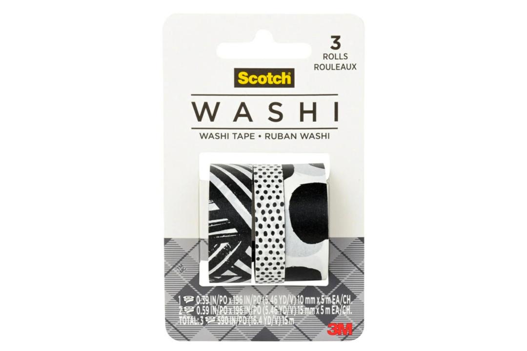 Scotch Washi Tape, Blush Tone Patterns, 3 Rolls, Assorted Sizes, Great for Bullet Journaling, Scrapbooking and DIY Décor