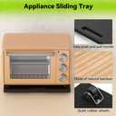 Bamboo Sliding Tray 16"W x 13"D Appliance Slider with Rubber Wheels Sliding Tray for Coffee Maker, kitchen Appliance Sliders for Countertop Air Fryers, Kitchen Stand Mixers, Toasters, Microwave