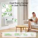 ZAFRO U Shaped Inverter Window Air Conditioner, Ultra Quiet (32dB), 12000BTU ASHRAE (8100 BTU DOE) Smart Air Conditioner Window Unit, App/Voice/Remote, Saddle Window AC Unit with Cool/Dry/Fan Modes