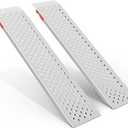 VNN Aluminum Shed Ramp 2PCS - 4' Long Loading Ramp for Riding Mower, Lightweight Sturdy Anti-Slip Ramps with Punch Plate Surface, 880 lbs Capacity for Lawn Mowers, ATV, Motorcycle- 8" Wide, Slivery