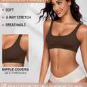 Werkiss Bralettes for Women Natural Lift Wireless Bras No Underwire Light Support Sports Bra (L)