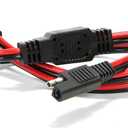 ABIGAIL 1.6FT 2-Way Splitter SAE Connector Battery Charging Cables 1 to 2 Power Charger Adapter 16AWG for Camp Trailer Solar Panels Battery