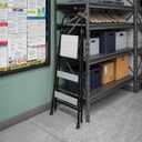 COSCO Lightweight Three-Step Folding Step Stool for Home Use - Large Platform, One-Hand Release, Non-Marring Leg Tips, Aluminum and Steel Frame