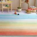 Well Woven Kids Rugs Sunrise 9'10" x 13' Multi Color Modern Flat-Weave Playroom Area Rug