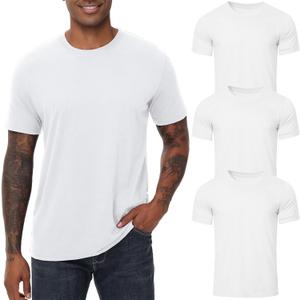 KEEPSHOWING Mens T-Shirts Short Sleeve Stretch Moisture-Wicking Crewneck Cotton Shirt for Man Athletic Running Gym Workout (Medium)