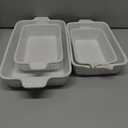 MALACASA Casserole Dishes for Oven, Porcelain Baking Dishes, Ceramic Bakeware Sets of 4, Rectangular Lasagna Pans Deep with Handles for Baking Cake Kitchen, White (9.4"/11.1"/12.2"/14.7"), Series