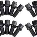 NewYall Pack of 20 Black Wheel Bolt Lug Nut for BMW 745i 750i 760i X5 Porsche 911 718 918 Boxster Volkswagen Beetle Cabrio CC Corrado Audi A1 A4 S6 TT Mercedes CLS500 E320 CLS63 SL65 Sprinter
