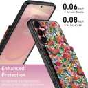 Bemal for Samsung Galaxy S24 Plus Wallet Case with Card Holder, Fashion Printed, RFID Blocking, PU Leather Kickstand, Magnetic Closure, Shockproof Phone Cover for Women Men, Flower Garden