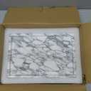 Real Luxurious Natural Marble Vanity Tray Genuine Marble Storage Tray for Home Decor Stone Tray for Bathroom/Kitchen/Vanity/Dresser Non-Resin/(arabescato) (12" x 8" x 0.7")