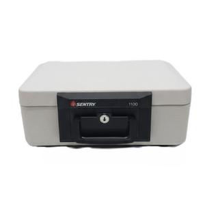 SENTRY 1100 Portable Safe / Fire Proof Lock Box WITH KEY 14" x 10" x 6"